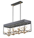 Bethel International 12 Light in Matte Black Pendant With Gold Branch Accents Model: KA02C38G