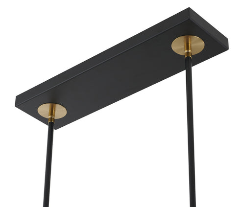 Bethel International 12 Light in Matte Black Pendant With Gold Branch Accents Model: KA02C38G