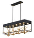 Bethel International 12 Light in Matte Black Pendant With Gold Branch Accents Model: KA02C38G