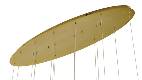 Bethel International 16 Light in Brass Chandelier With Clear Smoke And Amber Glass Accents Model: ZP145C48BR