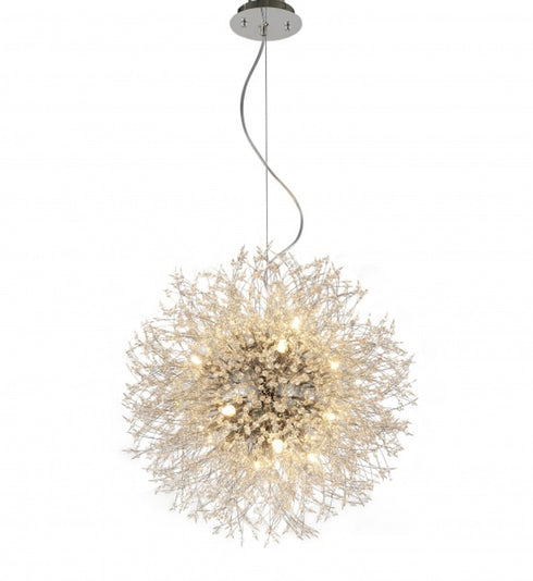 Bethel International 16 Light in Chrome Stainless Steel Chandelier With Clear Crystal Accents Model: GL85C24CH