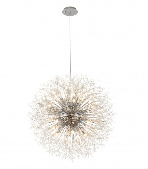 Bethel International 16 Light in Chrome Stainless Steel Chandelier With Clear Crystal Accents Model: GL86C32CH