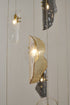 Bethel International 18 Light in Brass Chandelier With Clear Smoke And Amber Glass Accents Model: ZP146C32BR