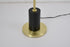 Bethel International 2 Light Black And Satin Brass Floor Lamp With A White Linen Shade in Black & Satin Brass Finish Model: BTG101BR