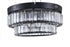 Bethel International 2 Light Black Dimmable LED Flush Mount With Clear Crystals in Satin Black Finish Model: GL450FM15BK
