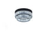 Bethel International 2 Light Black Dimmable LED Flush Mount With Clear Crystals in Satin Black Finish Model: GL450FM15BK