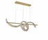 Bethel International 2 Light Dimmable in Brass Steel LED Chandelier With Clear Crystal Model: GL452C47BR