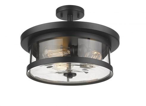 Bethel International 2 Light Flush Mount Model: YS22137-2C-BLK