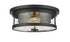 Bethel International 2 Light Flush Mount Model: YS22137-2C-BLK