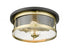 Bethel International 2 Light Flush Mount Model: YS22137-2C-BLK