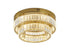 Bethel International 2 Light in Brass Dimmable LED Flush Mount With Clear Crystals Model: GL450FM15BR