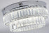 Bethel International 2 Light in Chrome Dimmable LED Flush Mount With Clear Crystals Model: GL450FM15CH