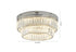 Bethel International 2 Light in Chrome Dimmable LED Flush Mount With Clear Crystals Model: GL450FM15CH