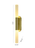 Bethel International 2 Light in Satin Brass Wall Sconce Lighting With White Frosted Acrylic Shades Model: BLT103W22BR