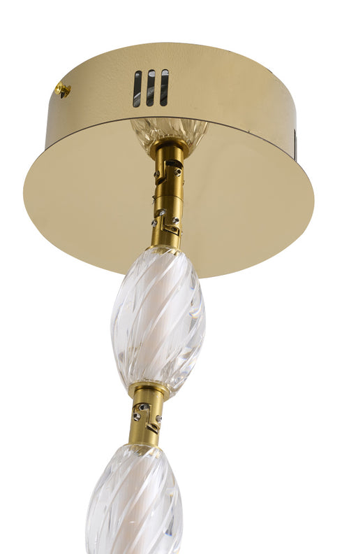 Bethel International 22 Light in Brass LED Chandelier With Clear Crystal Shades Model: BL01C106BR