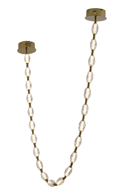 Bethel International 22 Light in Brass LED Chandelier With Clear Crystal Shades Model: BL01C106BR