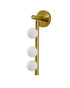 Bethel International 3 Light in Satin Brass Metal Wall Sconce With White Glass Shades Model: WG02W19BR