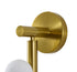 Bethel International 3 Light in Satin Brass Metal Wall Sconce With White Glass Shades Model: WG02W19BR