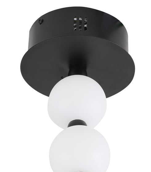 Bethel International 30 Light in Black LED Chandelier With White Acrylic Ball Shades Model: BL02C106BLK