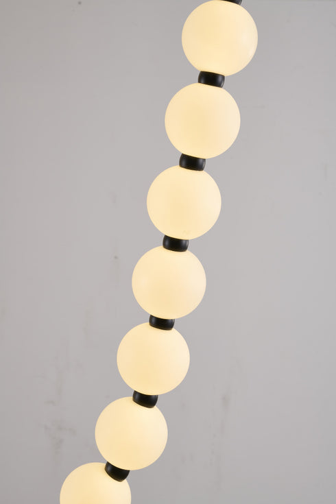 Bethel International 30 Light in Black LED Chandelier With White Acrylic Ball Shades Model: BL02C106BLK