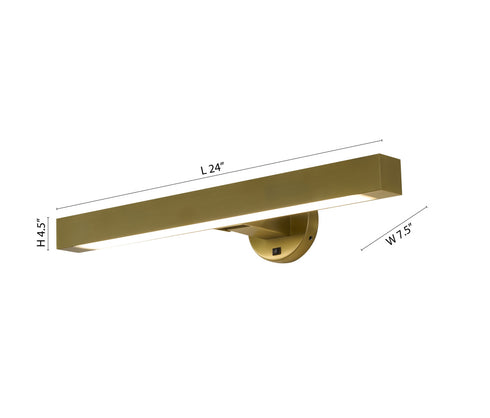 Bethel International 4 Light in Satin Brass Wall Sconce With A White Frosted Acrylic diffuser Model: BLT105WBR