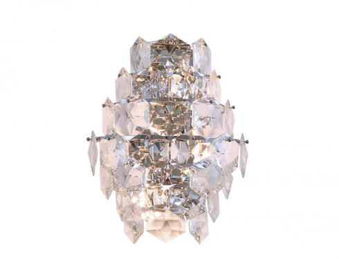 Bethel International 4 Light Seven Tier Chrome Stainless Steel Frame Wall Model: GL434W13CH
