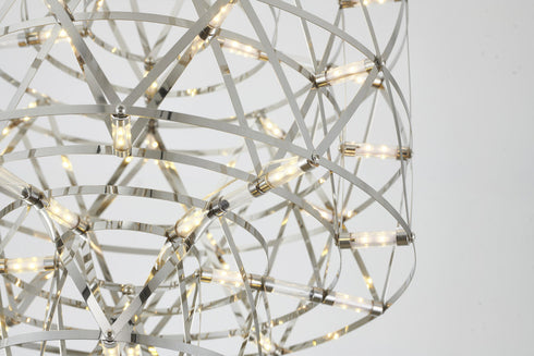 Bethel International 40 Light Dimmable in Chrome Stainless Steel LED Chandelier in a 3 Tier Design Model: MN51C16CH