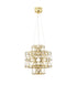 Bethel International 40 Light Dimmable in Gold Stainless Steel LED Chandelier in a 3 Tier Design Model: MN51C16G
