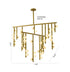 Bethel International 44 Light in Satin Brass Metal Chandelier With White Glass Ball Shades Model: WG01C60BR