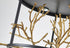 Bethel International 5 Light in Matte Black Pendant With Gold Branch Accents Model: KA01C16G