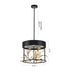 Bethel International 5 Light in Matte Black Pendant With Gold Branch Accents Model: KA01C16G