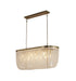 Bethel International 6 Light Gold Oval Chandelier With Clear Beaded hanging Crystals in Satin Black Finish Model: LA64C50G