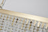 Bethel International 6 Light Gold Oval Chandelier With Clear Beaded hanging Crystals in Satin Black Finish Model: LA64C50G