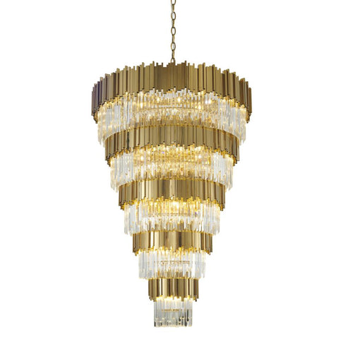 Bethel International 60 Light Five Tier Chrome Frame Chandelier Model: MU66C43SHN