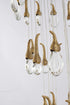 Bethel International 60 Light in Antique Brass LED Chandelier With Hanging Crystals Model: OCH01C28BR