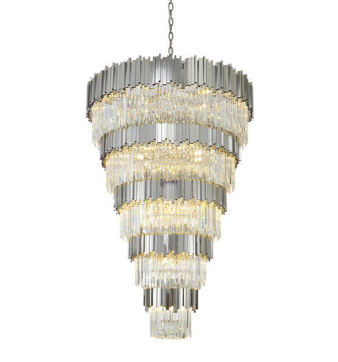 Bethel International 60 Light in Chrome Stainless Steel Chandelier With Clear Crystals Model: MU66C43CH