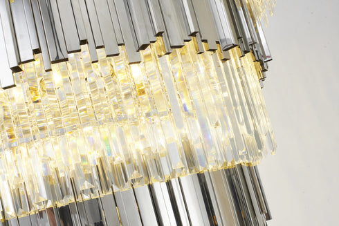 Bethel International 60 Light in Chrome Stainless Steel Chandelier With Clear Crystals Model: MU66C43CH