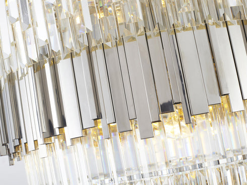 Bethel International 60 Light in Chrome Stainless Steel Chandelier With Clear Crystals Model: MU66C43CH
