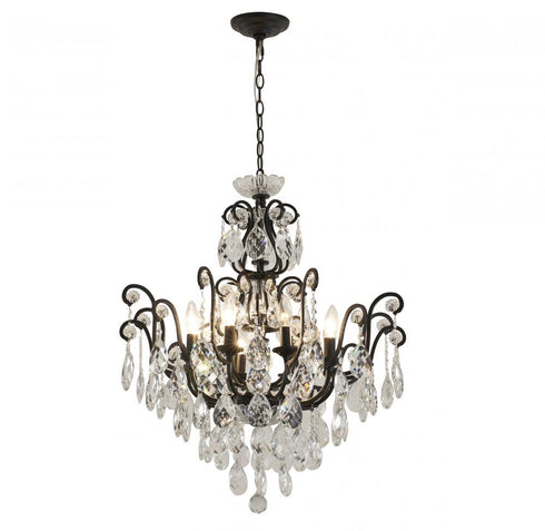 Bethel International 8 Light Chandelier Model: BET63SBLK