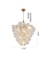 Bethel International 8 Light in Brass Meta Chandelier With Clear Swirl Glass Shades Model: KM13C32BR