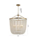 Bethel International 8 Light in Gold Chandelier With Clear Beaded hanging Glass Model: LA62C30G