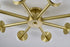 Bethel International 8 Light in Satin Brass Flush Mount With White Glass Globe Shades Model: BLT106C36BR