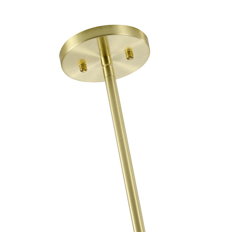 Bethel International 8 Light in Satin Brass Pendant Lighting With White Frosted Glass Shades Model: BLT102C24BR