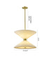 Bethel International 8 Light in Satin Brass Pendant Lighting With White Frosted Glass Shades Model: BLT102C24BR