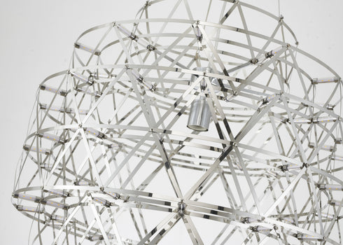 Bethel International 85 Light Dimmable in Chrome Stainless Steel LED Chandelier in a 5 Tier Design Model: MN52C24CH