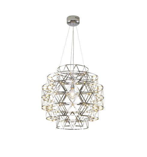 Bethel International 85 Light Dimmable in Chrome Stainless Steel LED Chandelier in a 5 Tier Design Model: MN52C24CH