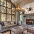 Bethel International 9 Light Faux in Brown Polyresin Antler Chandelier With Metal Hardware Model: YA28C39BR