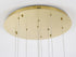 Bethel International 9 Light Flushed in Brass Dimmable LED Chandelier With Hanging Clear PC shades Model: GL454C24BR