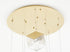 Bethel International 9 Light in Brass Cubed Chandelier With A Clear Distorted Glass Shades Model: GL446C27BR