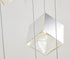 Bethel International 9 Light in Chrome Cubed Chandelier With A Clear Distorted Glass Shades Model: GL446C27CH